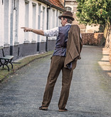 Men's tailored suit | 3-piece suit | brown Windowpane tweed | Michael Gray | Peaky Blinders