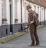 Men's tailored suit | 3-piece suit | brown Windowpane tweed | Michael Gray | Peaky Blinders
