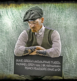Costume sur mesure pour homme | costume 3 pièces | tweed Windowpane vert olive | Michael Gray | Peaky Blinders