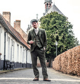 Costume sur mesure pour homme | costume 3 pièces | tweed Windowpane vert olive | Michael Gray | Peaky Blinders