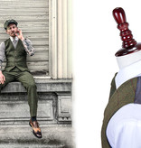 Costume sur mesure pour homme | costume 3 pièces | tweed Windowpane vert olive | Michael Gray | Peaky Blinders