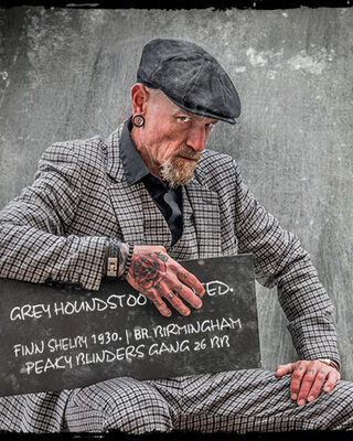 Tweed Anzug Grau Hahnentritt