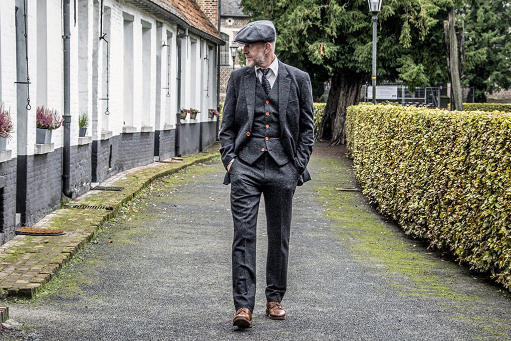 Men's tailored suit | 3-piece suit | classic black speckled | Thomas Shelby | Peaky Blinders