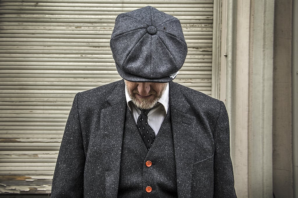 Men's tailored suit | 3-piece suit | classic black speckled | Thomas Shelby | Peaky Blinders