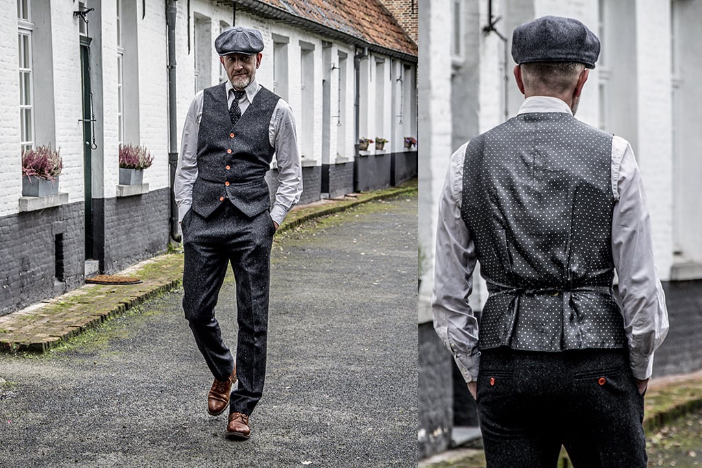 Men's tailored suit | 3-piece suit | classic black speckled | Thomas Shelby | Peaky Blinders