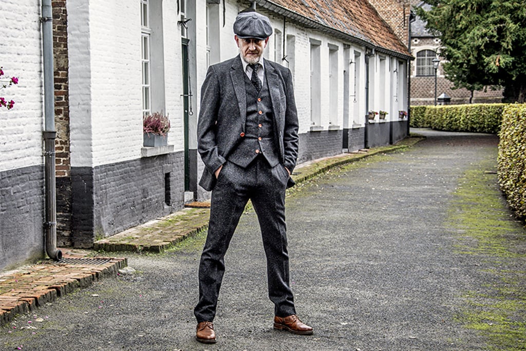 Men's tailored suit | 3-piece suit | classic black speckled | Thomas Shelby | Peaky Blinders