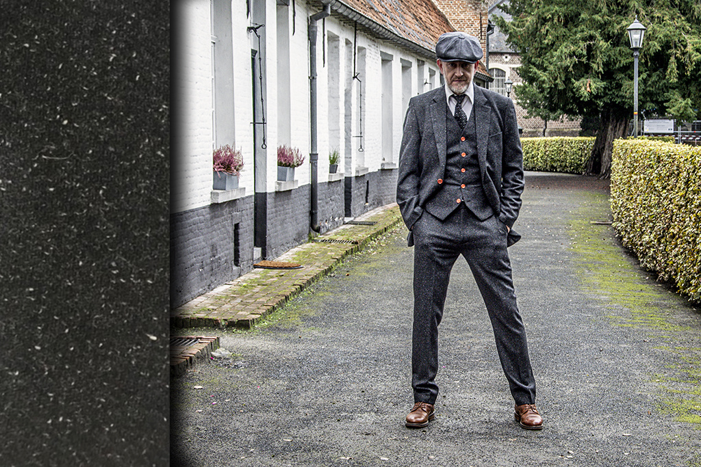 Men's tailored suit | 3-piece suit | classic black speckled | Thomas Shelby | Peaky Blinders