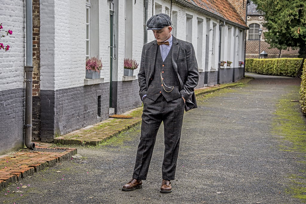 3-piece tweed suit Grey Windowpane