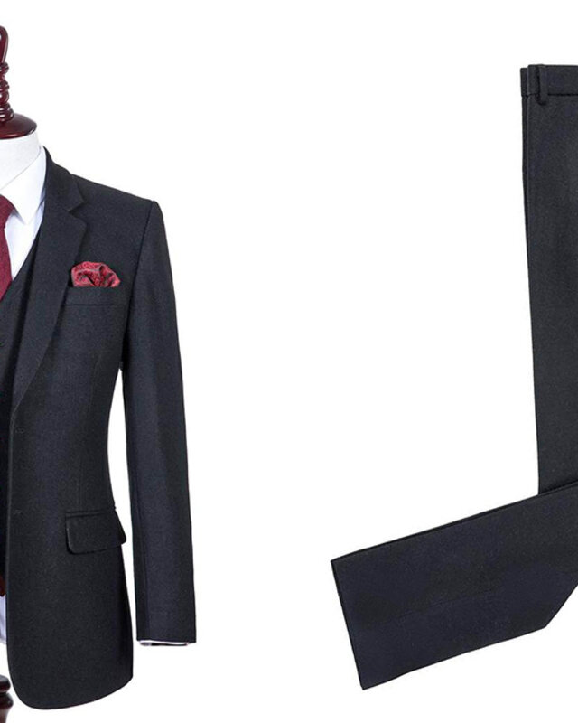 Traje sastre hombre | Traje 3 piezas | Tweed negro | Alfie Solomons | Peaky Blinders