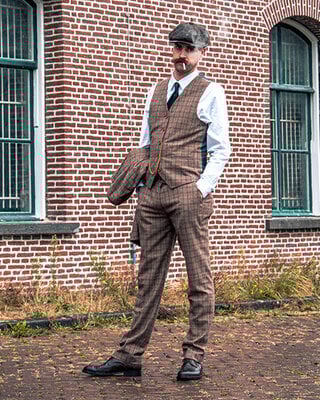 Tweed Suit Brown Prince of Wales