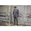 Men's tailored suit | 3-piece suit | grey/red Windowpane | Michael Gray | Peaky Blinders