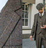 Traje de tweed de 3 piezas Country Estate en Espiga Verde