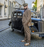 Traje sastre hombre | Traje 3 piezas | Espiga marrón | Danny Whizz-Bang | Peaky Blinders