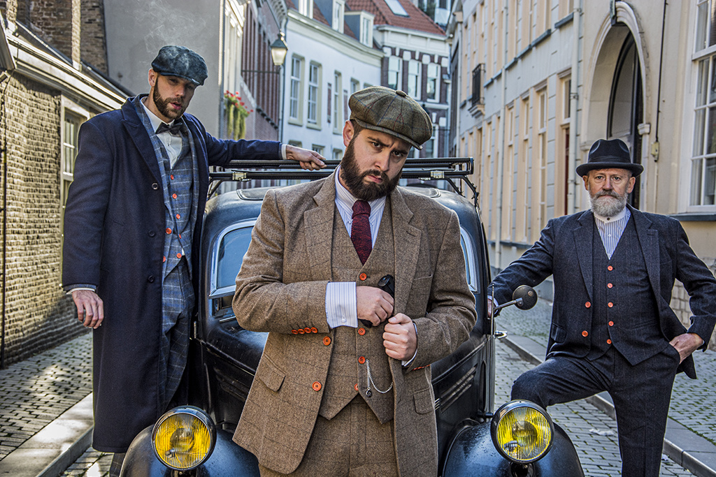 Traje sastre hombre | Traje 3 piezas | Espiga marrón | Danny Whizz-Bang | Peaky Blinders