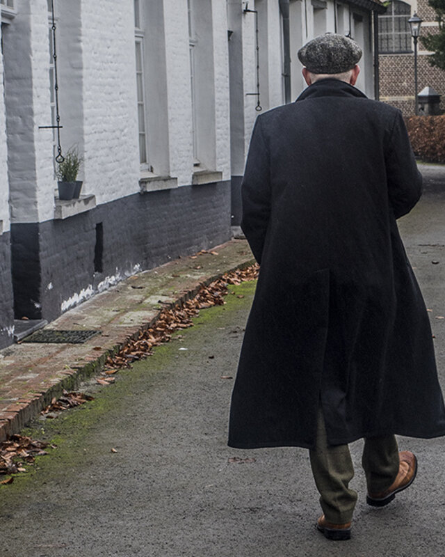 Wollen lange jas | Zwart | Heren | 1920 stijl | Peaky Blinders