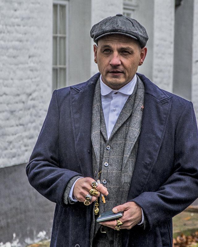 Abrigo largo de lana | Azul marino | Hombre | Estilo años 20 | Peaky Blinders