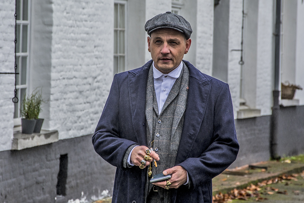 Abrigo largo de lana | Azul marino | Hombre | Estilo años 20 | Peaky Blinders
