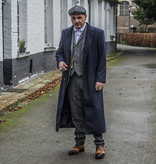 1920 Shelby Long Navy Overcoat