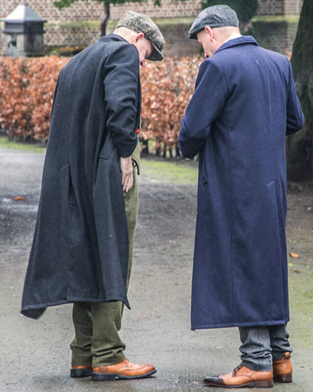 Abrigo largo de lana | Azul marino | Hombre | Estilo años 20 | Peaky Blinders