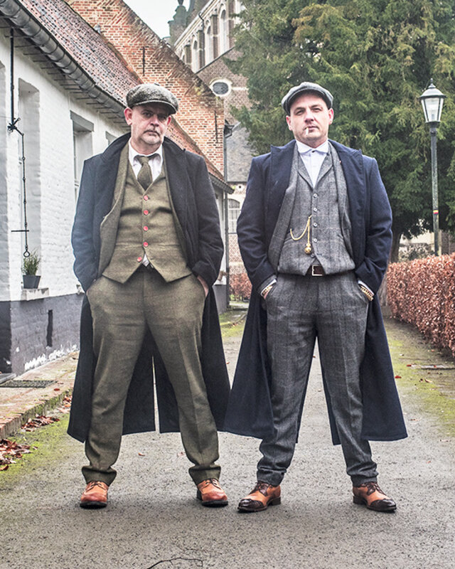 Abrigo largo de lana | Azul marino | Hombre | Estilo años 20 | Peaky Blinders