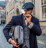 Thomas - Tweed Laptop Bag Blauw