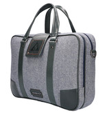 Thomas - Sac pour ordinateur portable en tweed Bleu