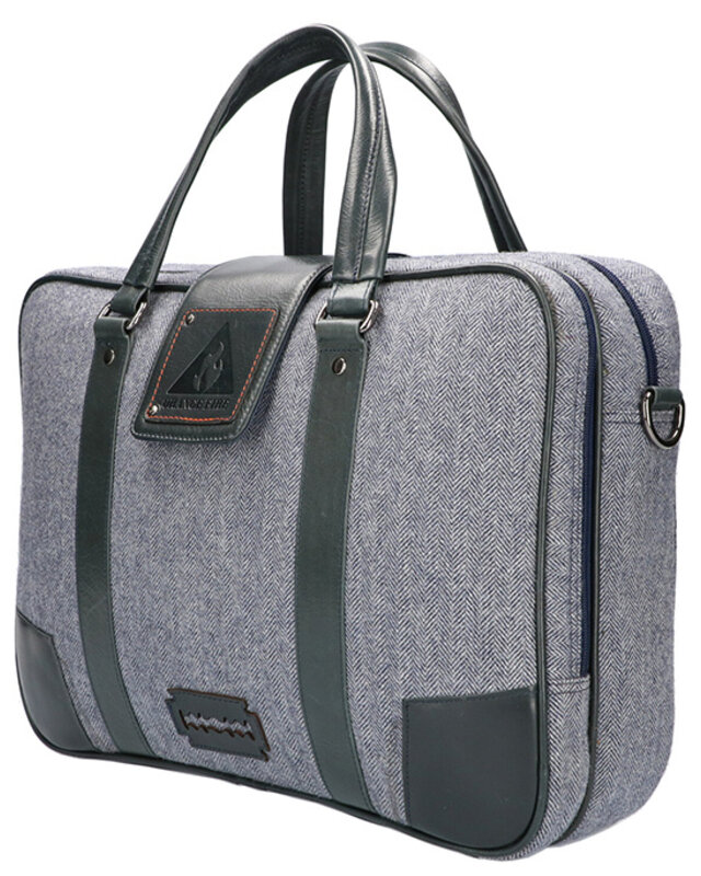 Thomas - Tweed Laptop Bag Blue