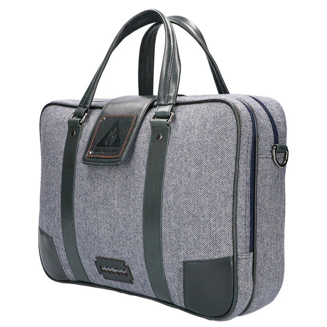 Thomas - Sac pour ordinateur portable en tweed Bleu