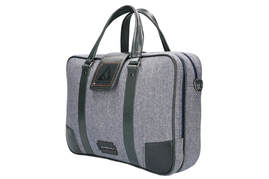 Thomas - Tweed Laptop Bag Blue