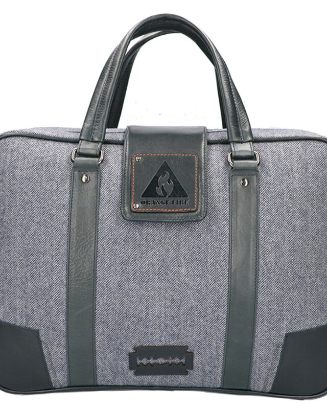 Thomas - Bolsa para Portátil de Tweed Azul