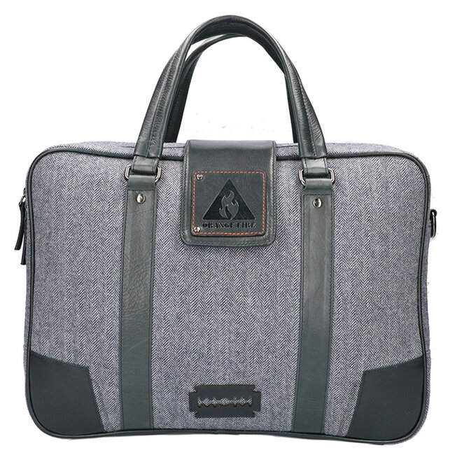 Thomas - Tweed Laptop Bag Blue