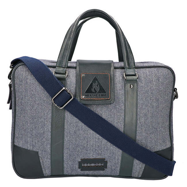 Thomas - Tweed Laptop Bag Blue