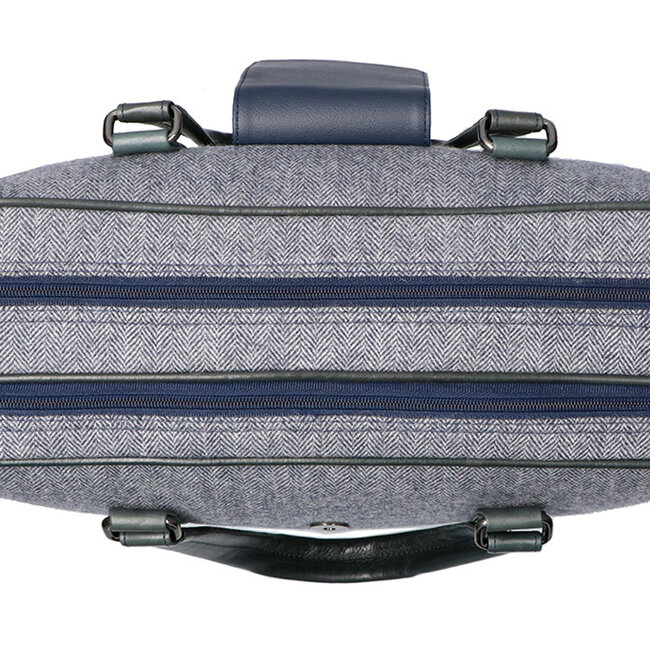 Thomas - Tweed Laptop Bag Blue