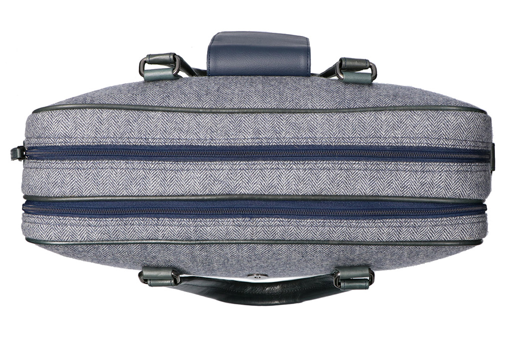 Thomas - Tweed Laptop Bag Blue