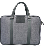 Thomas - Tweed Laptop Bag Blue