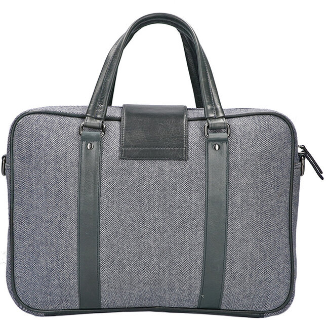 Thomas - Sac pour ordinateur portable en tweed Bleu