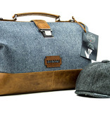 The Gambler - Sac de sport en tweed - Bleu/Beige