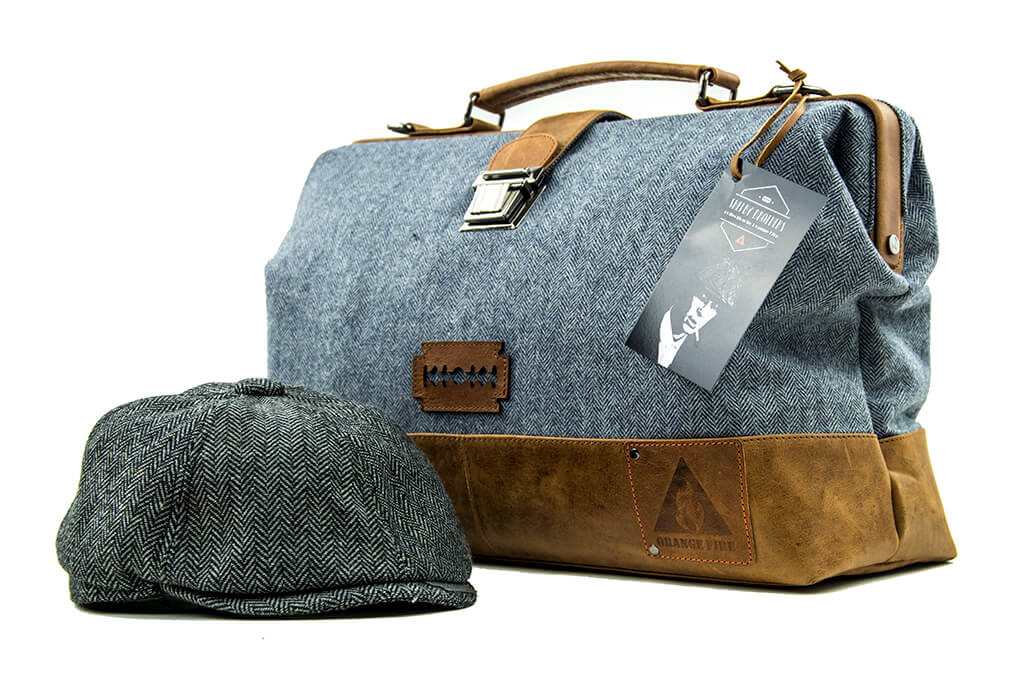 The Gambler - Sac de sport en tweed - Bleu/Beige