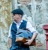 The Gambler - Tweed Duffle Bag - Blue/Beige