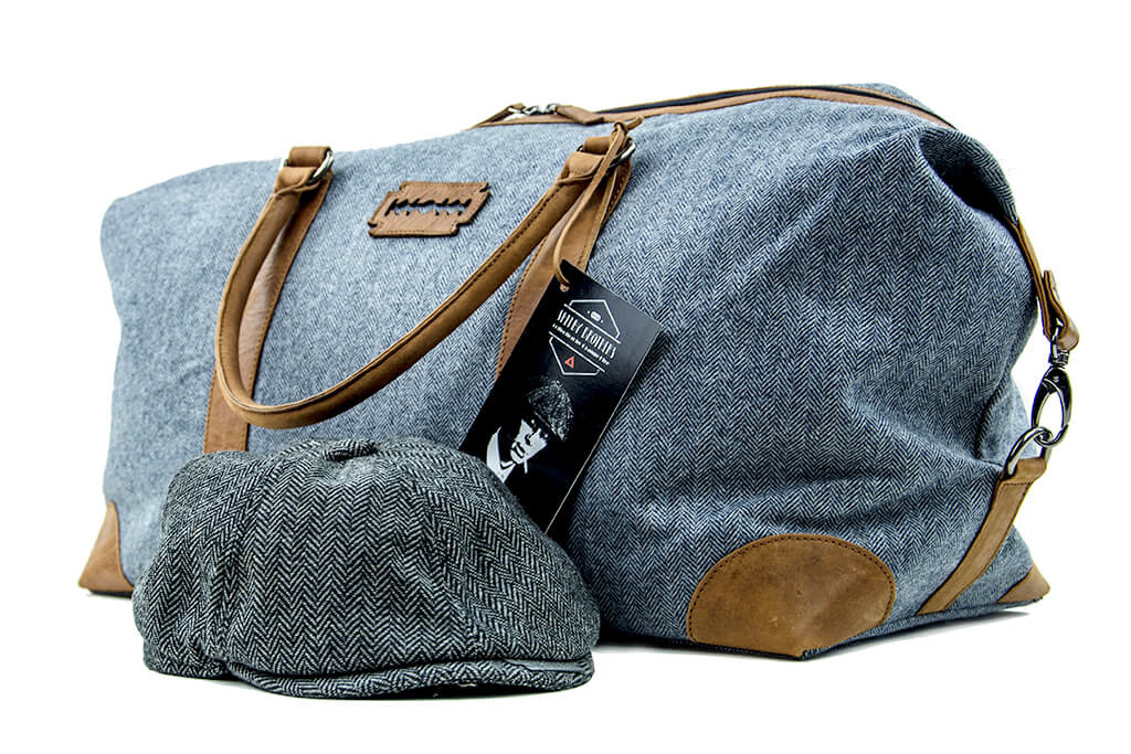 Camden Town - Bolsa de lona de tweed - Azul/Beige