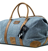 Camden Town - Tweed Duffle Bag - Blue/Beige