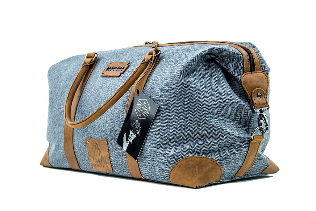 Camden Town - Bolsa de lona de tweed - Azul/Beige