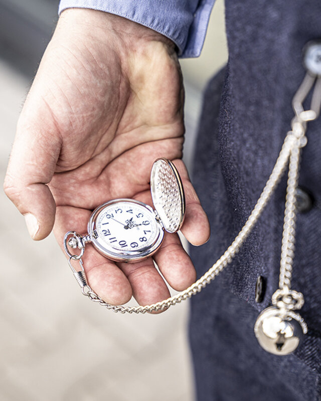 Taschenuhr silber