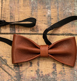 Leather bow tie Arthur brown