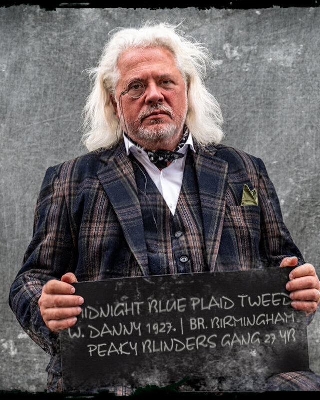 Maatpak voor heren | 3-delig pak | middernacht blauw plaid | Danny Whizz-Bang | Peaky Blinders