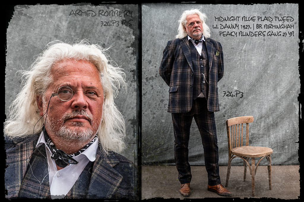 Costume sur mesure pour homme | costume 3 pièces | bleu nuit à carreaux | Danny Whizz-Bang | Peaky Blinders