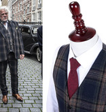Traje sastre hombre | Traje 3 piezas | A cuadros azul noche | Danny Whizz-Bang | Peaky Blinders