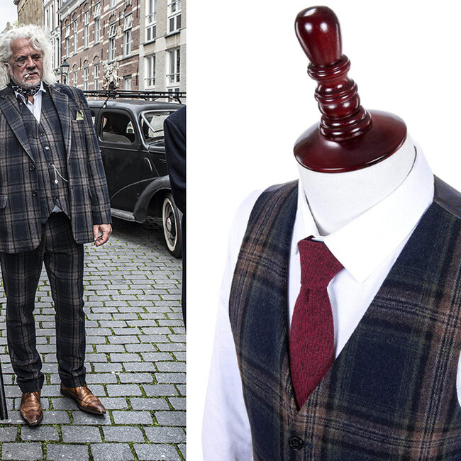 Men's tailored suit | 3-piece suit | midnight blue plaid | Danny Whizz-Bang | Peaky Blinders