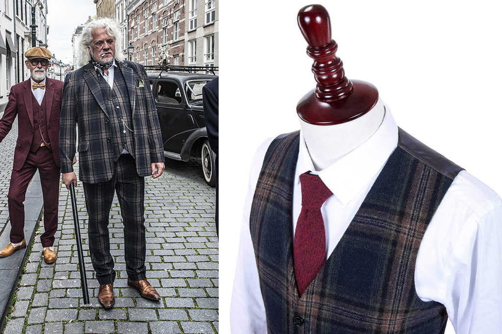 Costume sur mesure pour homme | costume 3 pièces | bleu nuit à carreaux | Danny Whizz-Bang | Peaky Blinders