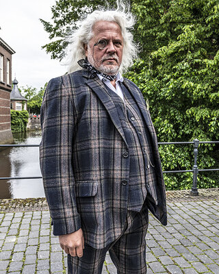 Traje Tweed Azul Medianoche Cuadro